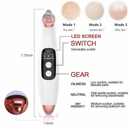 WiFi Camera Blackhead Remover Vacuum with LED Display