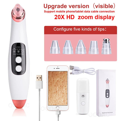 WiFi Camera Blackhead Remover Vacuum with LED Display